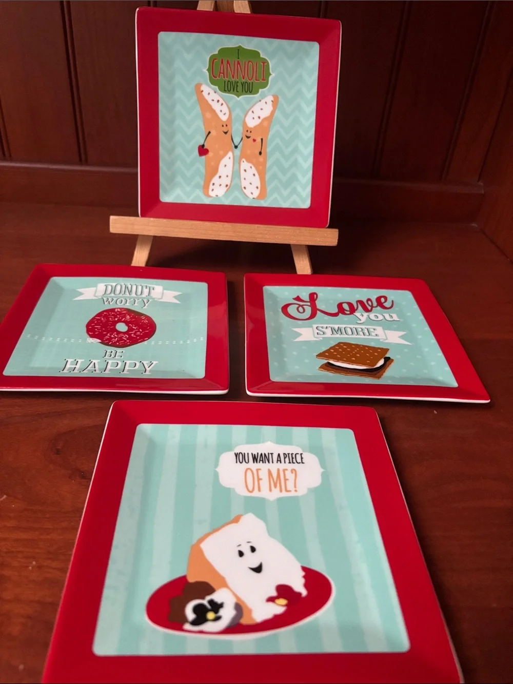 Set of 4 Art of Ginger Oliphant 4 Small Square 6